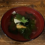 白雪 - お通し(平目の白子豆腐の若竹餡かけ)