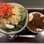 文殊 - 料理写真:サービス定食に春菊天と紅生姜天¥990
