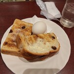 サンシャイン - レーズンバタートースト&ゆで卵