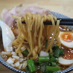 麺匠 いけだ - 特製 辛煮干しらーめん（麺）