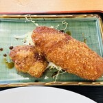 扇屋食堂 - コーンクリームコロッケと白身魚フライ