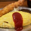 キッチン パンチ - オムライス＋ハンバーグ＋エビフライ