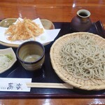 Kyouraku - 白えびの天もりそば　十割　1880円