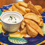 French fries and sour cream