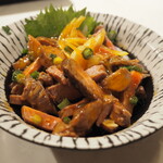 カレーショップ いなくら - ローストビーフのユッケ風