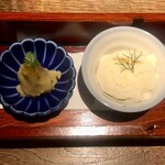 蕎麦懐石 無庵 - デザート　お芋　日向夏のアイス　