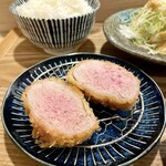 Ginza Tonkatsu Saitou - 赤身とんかつ三種コース定食　ロース芯