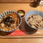 麦　kamiuma　ASAHIYA - カツ丼セット　ぶっかけうどん　1,100円
