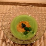 伯雲 - 岩手の紫雲丹とうすい豆の冷たい摺り流し