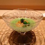 伯雲 - 岩手の紫雲丹とうすい豆の冷たい摺り流し