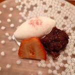 伯雲 - 塩桜のアイスとアンコ、新潟の越後姫