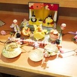 一の○ - 寿司で出来ている雛飾り