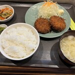 Onigiriya Kokoro - カニクリームコロッケ定食650円