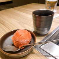 焼肉うしごろ 横浜店 - ブラッドオレンジのシャーベット