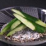 Edamame/Yam/Cucumber with sesame and salt