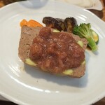 キッチン ブルー グローブ - 反対側から、上の丸いのは　ドライいちじく？