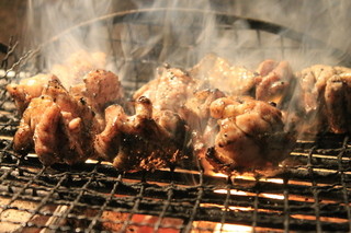 Za Torijirou - 炭火で一気に焼き上げるバラ焼きはとても技術が必要な調理方法の１つです。新鮮な阿波尾鶏を少しレア気味で仕上げれるように拘っております
