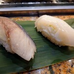 立喰寿司函太郎 東京駅一番街店 - 自家製しめ鯖、真いか