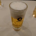 喜楽園 - 生ビールセットの生ビール 1,450円