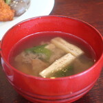 Bukkukafehoshidukiyoshobou - 黒千石大豆味噌汁
