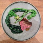 La Stalla - 菅野牧園さんの７歳短角経産牛のラムシンに、わかば屋さんのこっしーとこごみん