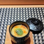 Ikebukuro Sushi Fukuju - ・桜えびと新玉葱の茶碗蒸し