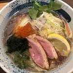 鴨出汁中華蕎麦 麺屋yoshiki - 鴨と貝の冷やし蕎麦（醤油）