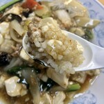 ぎょうざの満洲 - 玄米をチョイス　シャバシャバで白米との違いが分からず