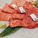 焼肉　晋州 - 特上セット¥9,800  ハラミ　イチボ　ランプ