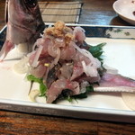 立呑み処 けんちゃん - アジのたたき・350円　2014.03