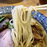 Ramen moriya - 【限定】潮鰹そば、麺リフトアップ