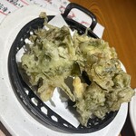 花の舞 - 釜石名物。めかぶときのこの天ぷら