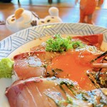 おーしゃん食堂 - この混ぜ具合がトロけます