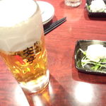 餃子の安亭 - 生ビール\430