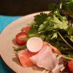 Seafood and coriander salad