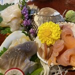 Uonuma Kamakura - 貝のお刺身三点盛り(zoom)