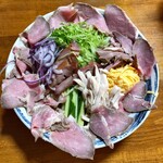 虎一番 - 冷やし中華+チャーシュー+タマネギTP