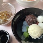 Ichibano Hanareya Megumino Ori - デザート Bセット（クリームあんみつとところてん）
                      デザートに行き着く頃アイスは溶けていました