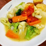 246300873 - 温野菜のバター風味揚げポテト添え