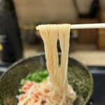 本格派博多うどん はし田たい吉 - 明太子をまとったつるもちやわの博多うどん