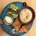 コハル珈琲店 - スープモーニング(クラムチャウダー)