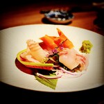 Assortment of five sashimi