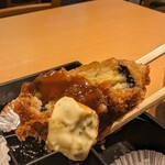 社 - ナスのはさみ焼き　焼きじゃなくフライだけど旨い