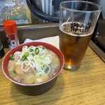 Sakagura Ishimatsu - 黒ホッピーとモツ煮こみ