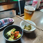 味の蔵どんつく - ノンアルコールビール、お通し、漬物