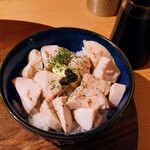 Ginza Kagari - 鶏チャーシューバターごはん（￥500）。醤油をかけて召し上がれ