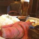 ろーたす - ローストビーフプレートとビール