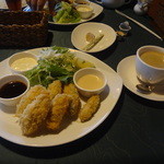洋食屋ZEN - ⑤カキフライ、コーヒー、2013/11