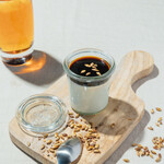 Beer malt panna cotta