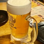 Yakiniku Horumon Hamagyuu - 生ビール